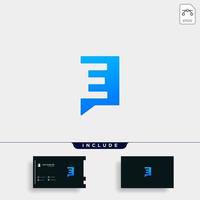 Letter E Chat Logo Template Vector Design