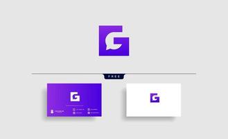 Letter G Chat Logo Template Vector Design