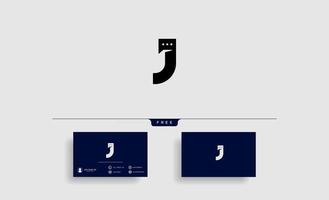 Diseño de vector de plantilla de logotipo de chat de letra j