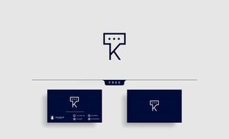 Letter K Chat Logo Template Vector Design