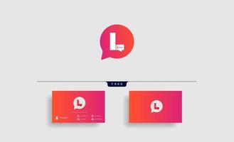 Letter L Chat Logo Template Vector Design