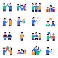 Set of Project Management and Teamwork vector