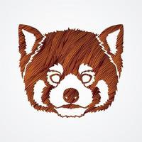 Red Panda Face vector