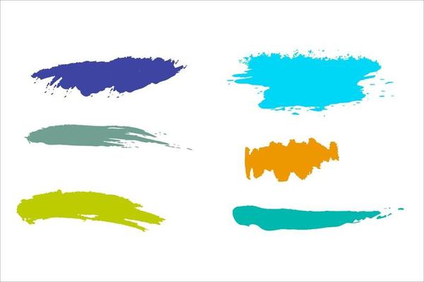 colorful ink paint brush