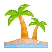 Island Beach tree vector