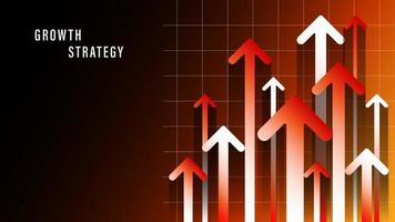 flecha de crecimiento hacia arriba estrategia empresarial vector