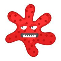 Microbe  offended facial expression vector