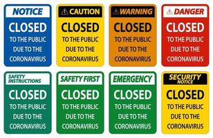 Closed to public sign vector
