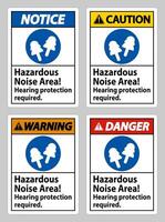 Hazardous Noise Area Hearing Protection Required vector