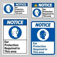 Ear Protection Required In This Area Symbol Sign vector