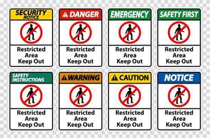 Restricted Area Keep Out Symbol Sign vector