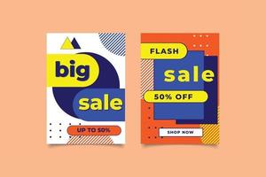 colorful sale poster vector