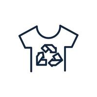 camisa reciclar símbolo ecología medio ambiente icono vector