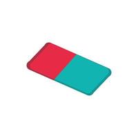 rubber eraser supply education school icon design vector