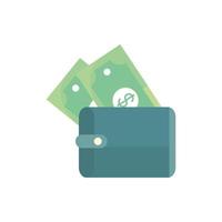 wallet with money bills business commerce shopping vector