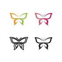 vector mariposa conceptual simple colorido icono logo vector animal insecto