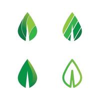 diseño de vector de hoja de árbol logotipo de concepto ecológico