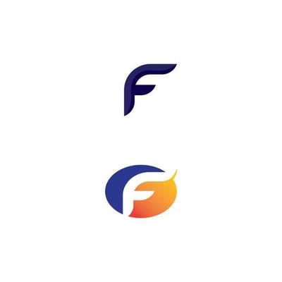 F letter logo and symbols template vector icons