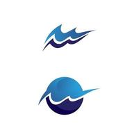 Waves beach logo and symbols template icons app vector