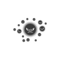 virus corona virus vector and mask design logo icon