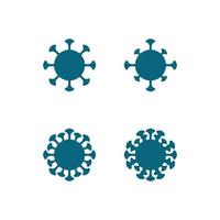 virus corona virus vector and mask design logo icon