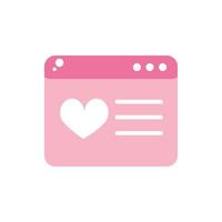 happy valentines day love website message connection pink design vector