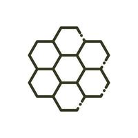 honeycomb structure bee nature line design vector