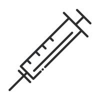 salud en línea jeringa vacuna medicina covid 19 icono de línea pandémica vector