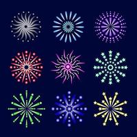 Set of Firework Icons vector