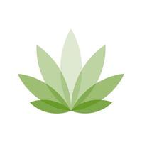Simple icon of Cannabis Leaf Silhouette Indica marijuana vector