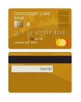 Credit or debit plastic bank card  for apps and websites vector