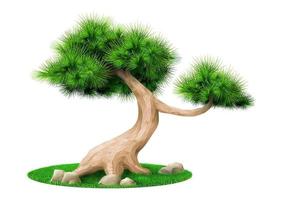 Realistic fairy old oak tree in vector