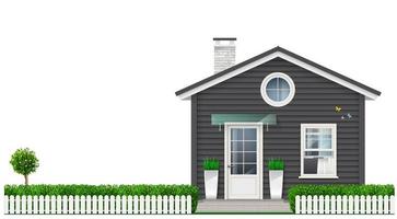 Classic half timbered house vector