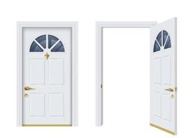 modern entrance doors vector