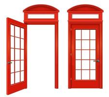 Red classic English telephone booth