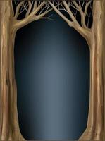 Eco frame from tree trunks and branches vector
