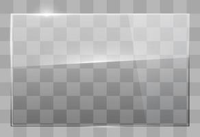Glass shiny plate vector