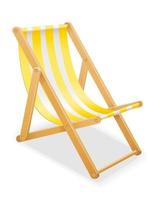 deck chair stock vector illustration isolated on white background