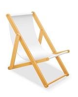 deck chair stock vector illustration isolated on white background