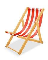 deck chair stock vector illustration isolated on white background