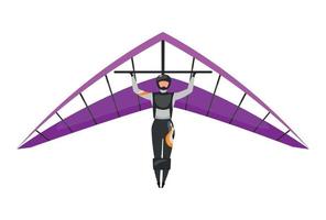 Ilustración de vector plano de ala delta