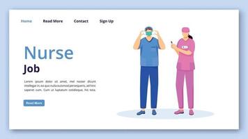 Dentist clinic landing page template vector