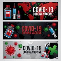 Corona Vaccine Banner Concept vector