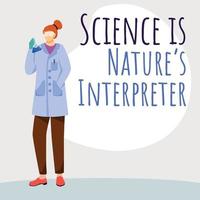 la ciencia es la naturaleza maqueta de publicación de redes sociales de intérprete vector