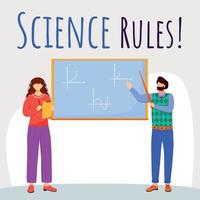 Science rules social media post mockup vector