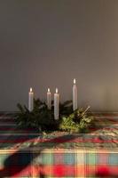 Four advent candles photo