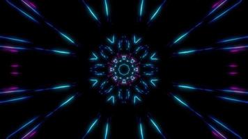 Spreading Glow Neon Particles Kaleidoscope Loop 4K video