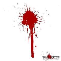 Blood splatter elements on white background  Criminal concept  Vector