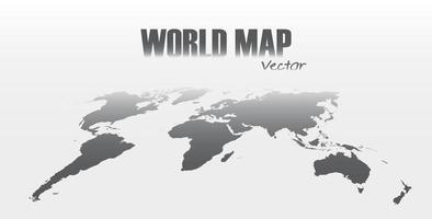 Perspective world map on gray background vector