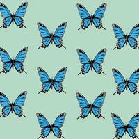 Fondo de patrón decorativo de hermosas mariposas vector